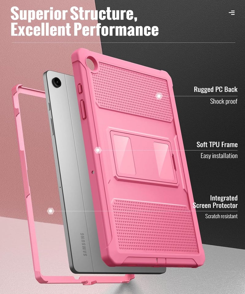 MoKo Case Fit Galaxy Tab A11+ Plus/A9+ 11-Inch 2025/2023, Shockproof Full Body Rugged Stand Back Cover with Built-in Screen Protector for Galaxy Tab A11+/A9 Plus Tablet, Conch Shell - Image 3